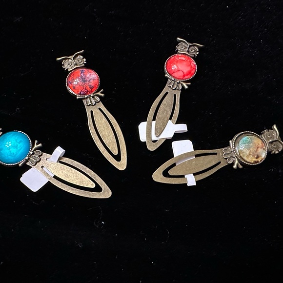 HAND PAINTED OWL Bookmarks by INDIANA ARTIST SUSAN OTTINGER One of Kind - Picture 2 of 8